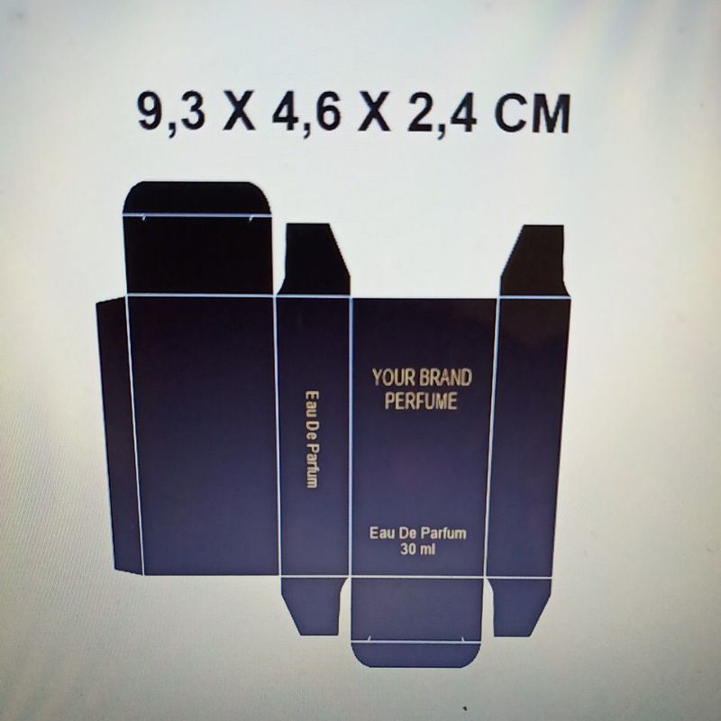 

Box Parfum Ukuran 9,3 x 4,6 x 2,4 cm Cetak Merk