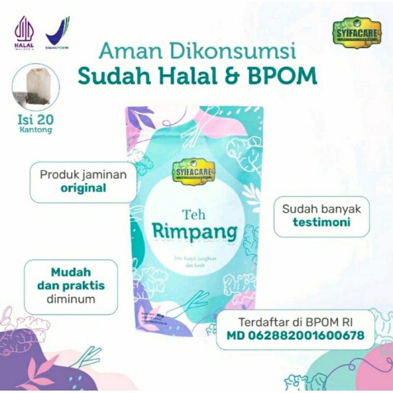 

Teh Rimpang Syifacare Teh Celup Herbal 100% Alami Melangsingkan Badan