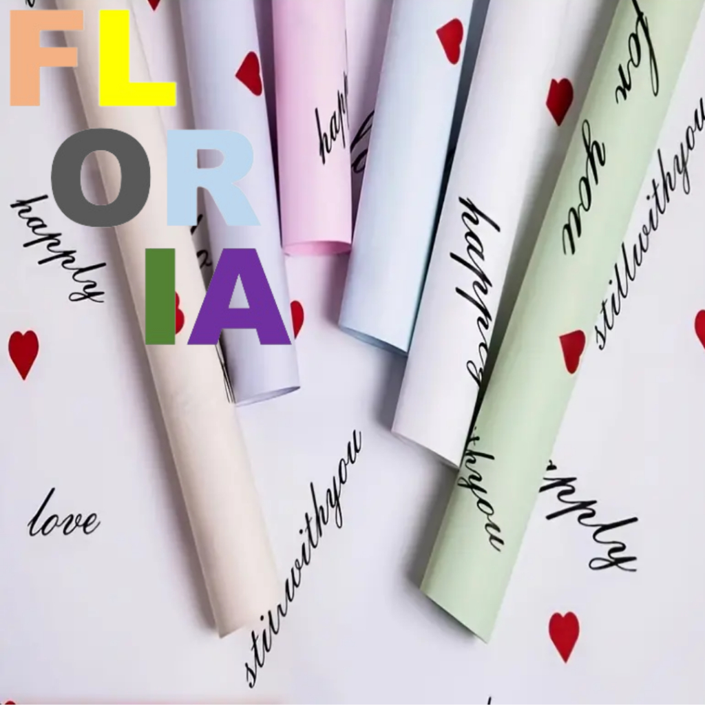 

5 Lembar 1076 Flower Wrapping Everyday I Love You Kertas Buket Bunga Flowers Packaging Gift