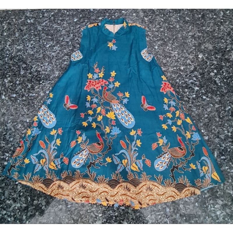 PRELOVED Dress Batik Kerah Shanghai