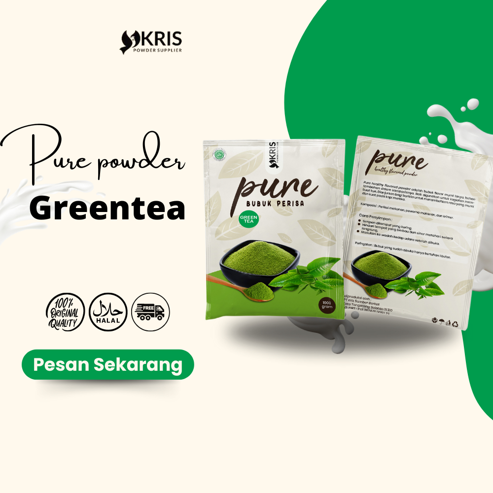 

Bubuk Perisa Makanan Greentea Pure Flavor Powder 500gr