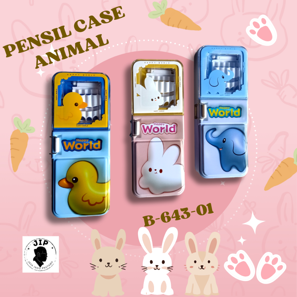 

Pencil Case Kaleng Lucu / Tepak Pensil Motif Lucu Xiaolingjing / Kotak Pensil Kaleng