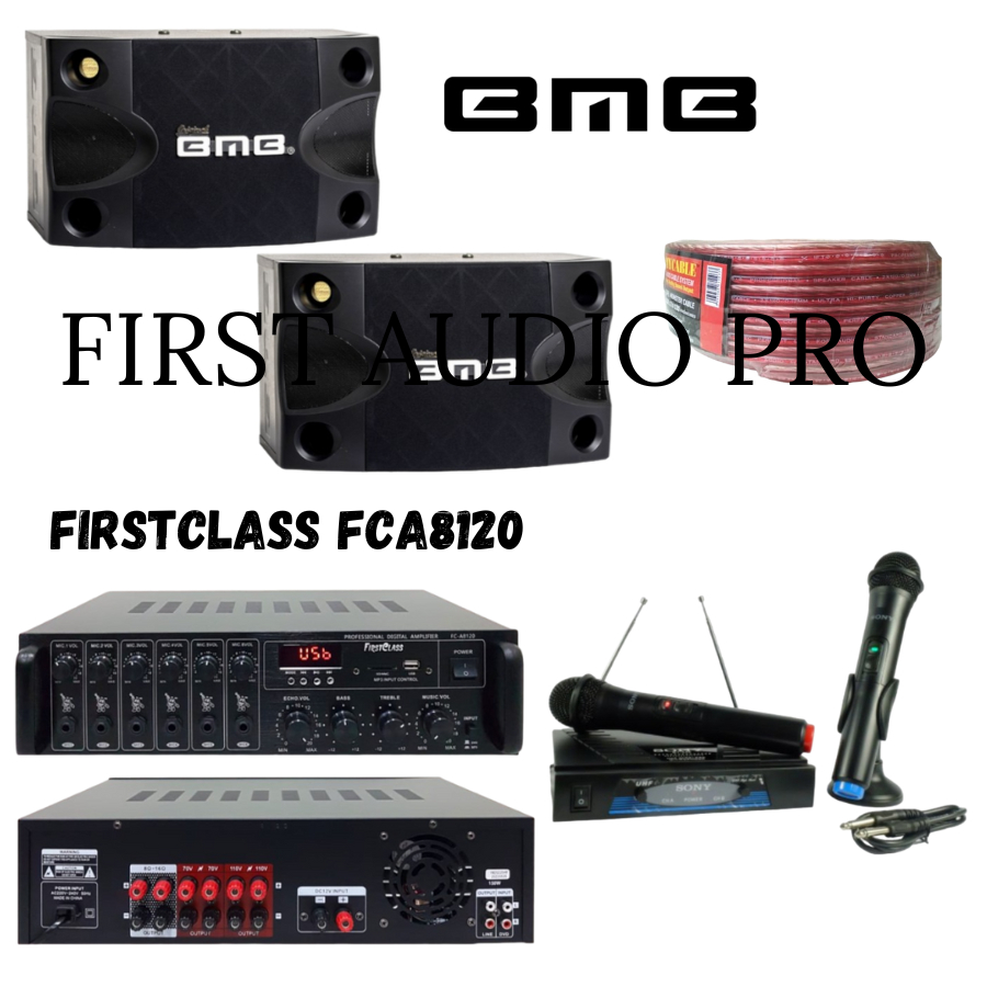 Paket karaoke bmb cs252v + ampli Firstclass Fca8120 Original BMB