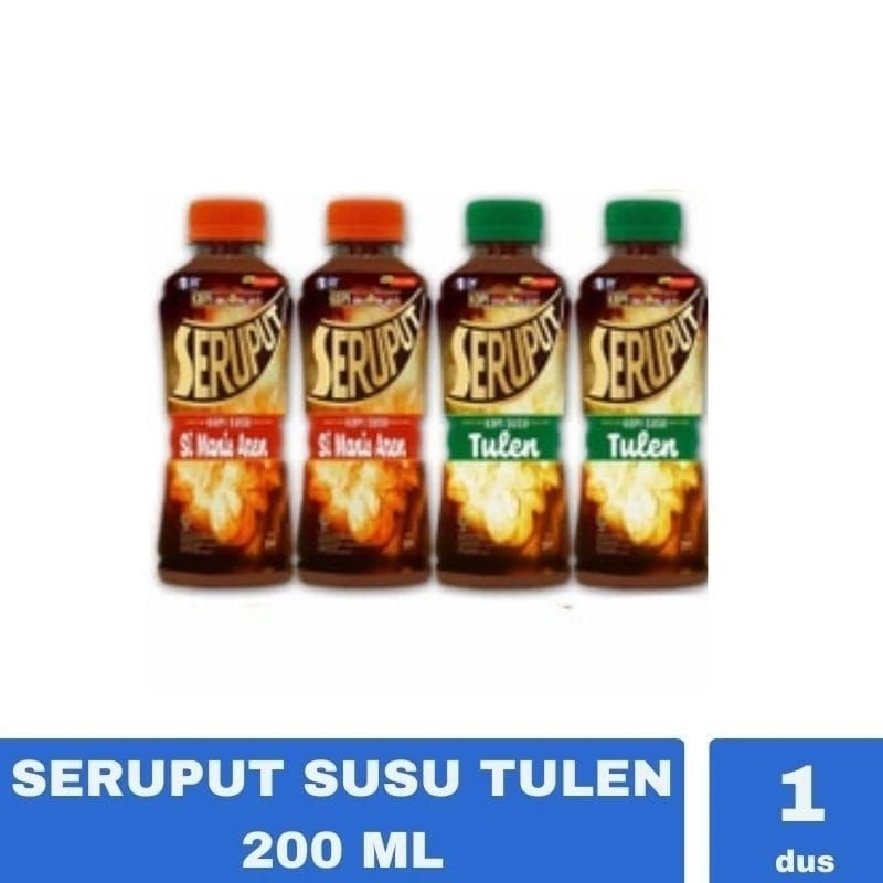 

kopi seruput 200ml kopi seruput si manis aren / kopi susu tulen1 dus isi 12 botol Randoom