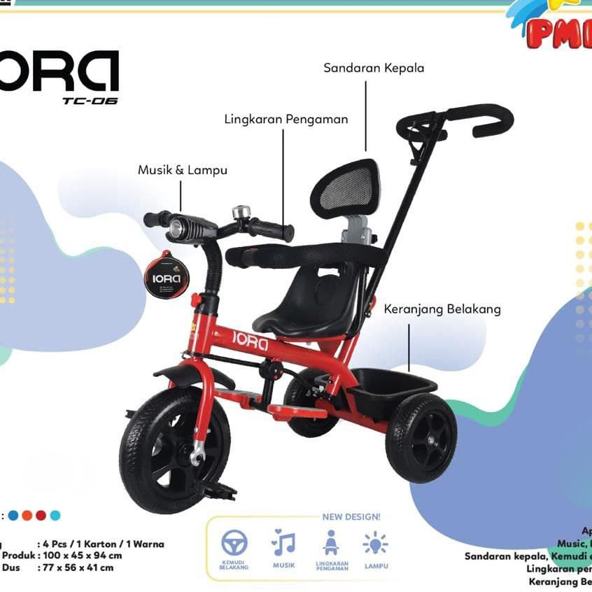 SEPEDA ANAK RODA 3 PMB IORA TC-06