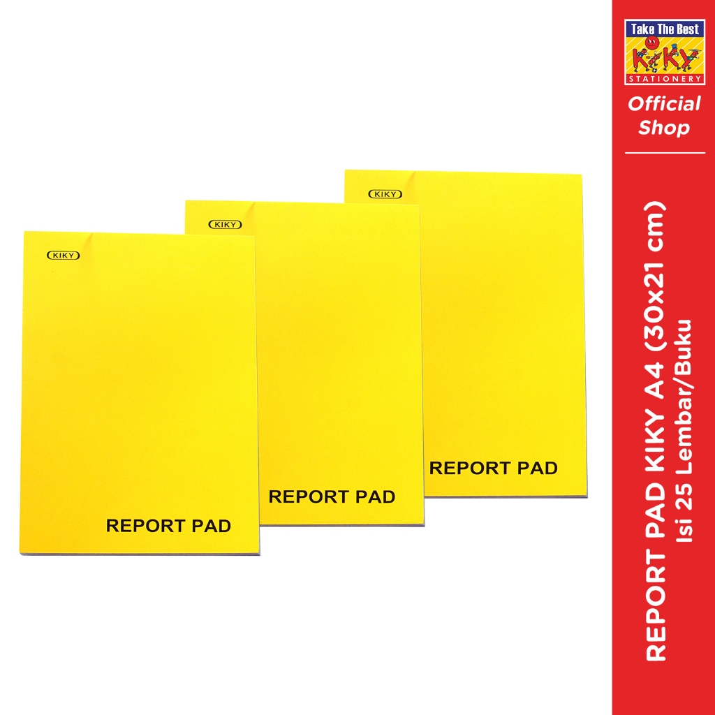 

KIKY Report Pad / Block Note Uk. A4 ( 30 x 21 cm) Isi 25 Lembar - 1 Buku
