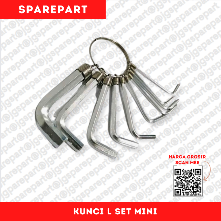 Kunci L Pendek / Kunci L bintang / Kunci L kecil 1 set isi 10 Pcs