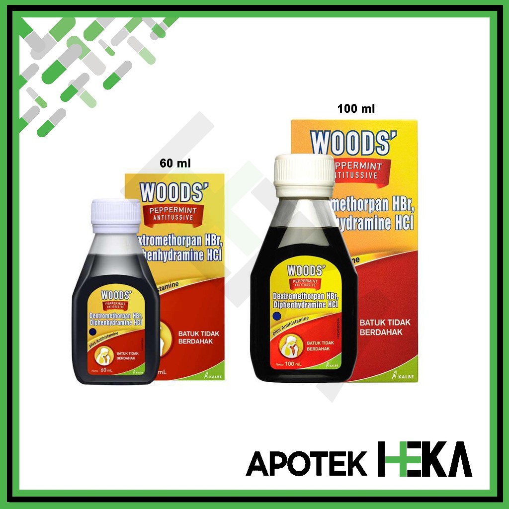 Woods Peppermint Antitussive - Obat Batuk Kering 60 ml / 100 ml [JAKSEL]