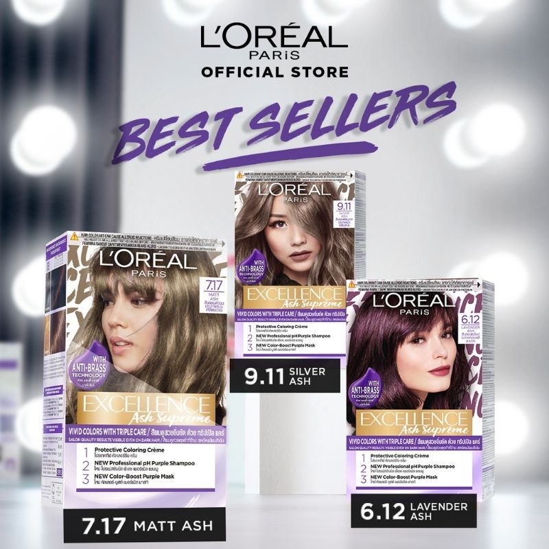 LOREAL Excellence Fashion Silver Ash Smoky Ash Matt Ash  - Cat Rambut