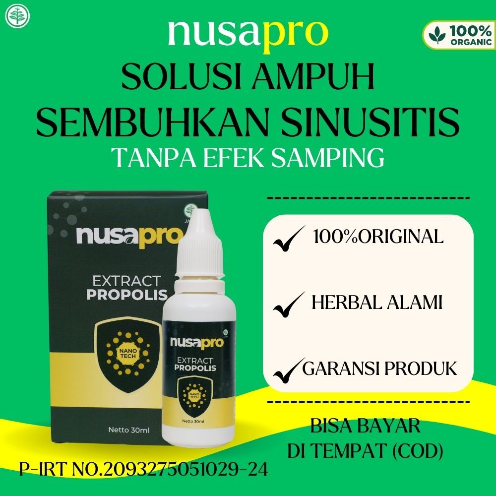 nusapro Nano Booster Propolis Obat Sinusitis Paling Ampuh - Polip Hidung - Sinusitis Hidung Semprot 