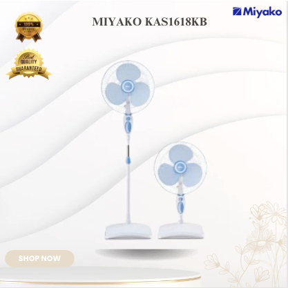 Miyako Kipas Angin Stand Fan KAS1618KB - Kipas berdiri/KAS 1618 KB/KAS-1618-KB/KAS1618KB