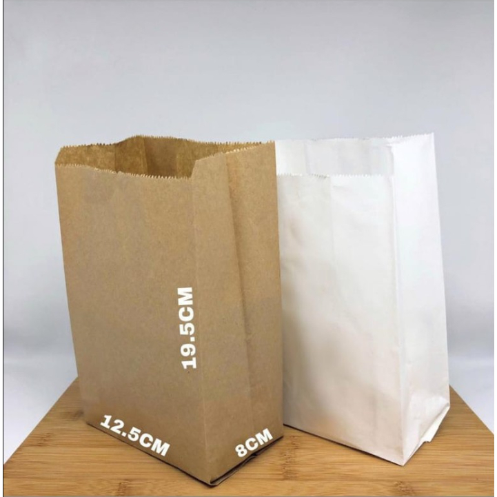 

Paper Bag / Kantong Kertas (M) - Kantong Roti / Fried Chicken / Snack (100Pcs)