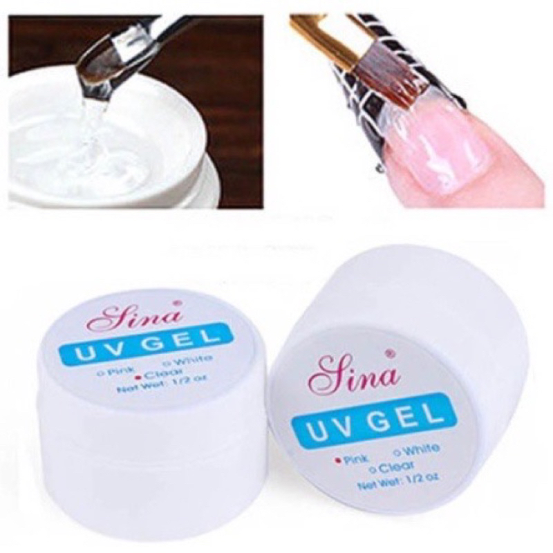 Builder Gel SINA LINA UV Nail Gel Kutek Gel Bening Extention Kuku Lem Kuku UV