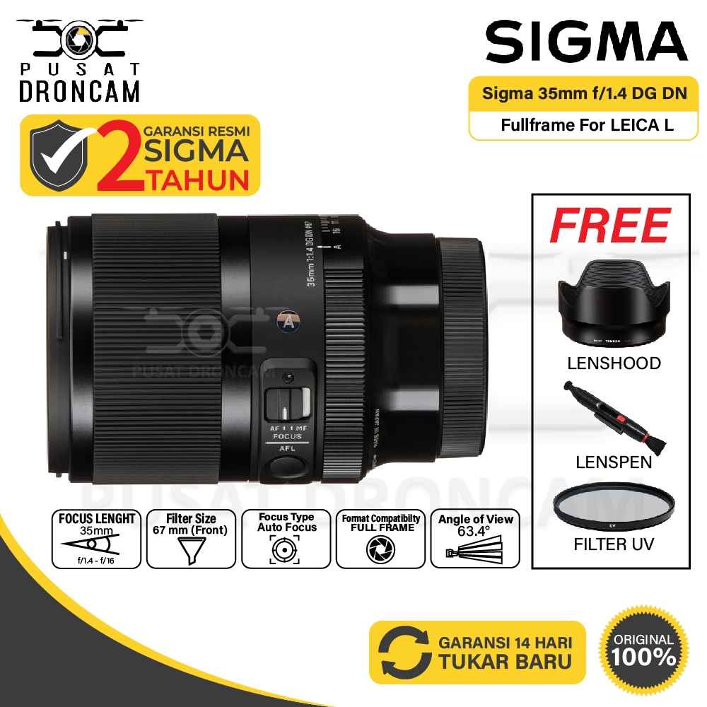 Sigma 35mm f1.4 Leica L Fullframe DG DN Art Sigma 35mm f/1.4 Original