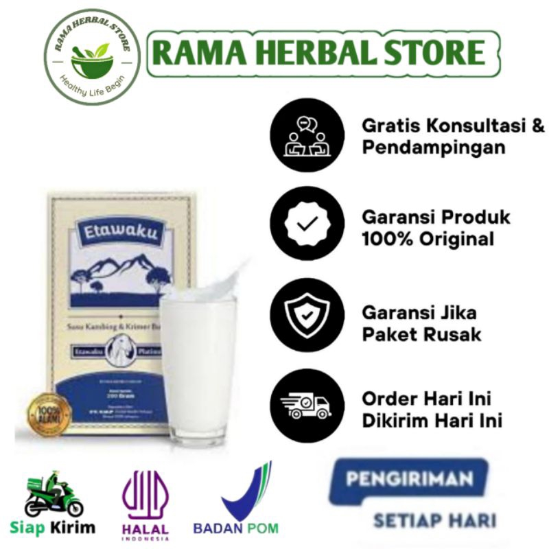 

Etawaku Platinum Susu Kambing Etawa Untuk Nyeri Tulang Sendi Dan Sesak 1 Box