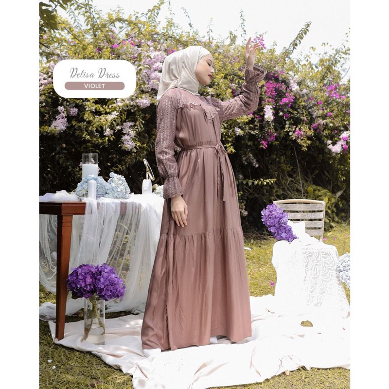 DELISA DRESS / DRESS WANITA / GAMIS WANITA / BAJU LEBARAN by GHAISANI ID | GAMALEEA