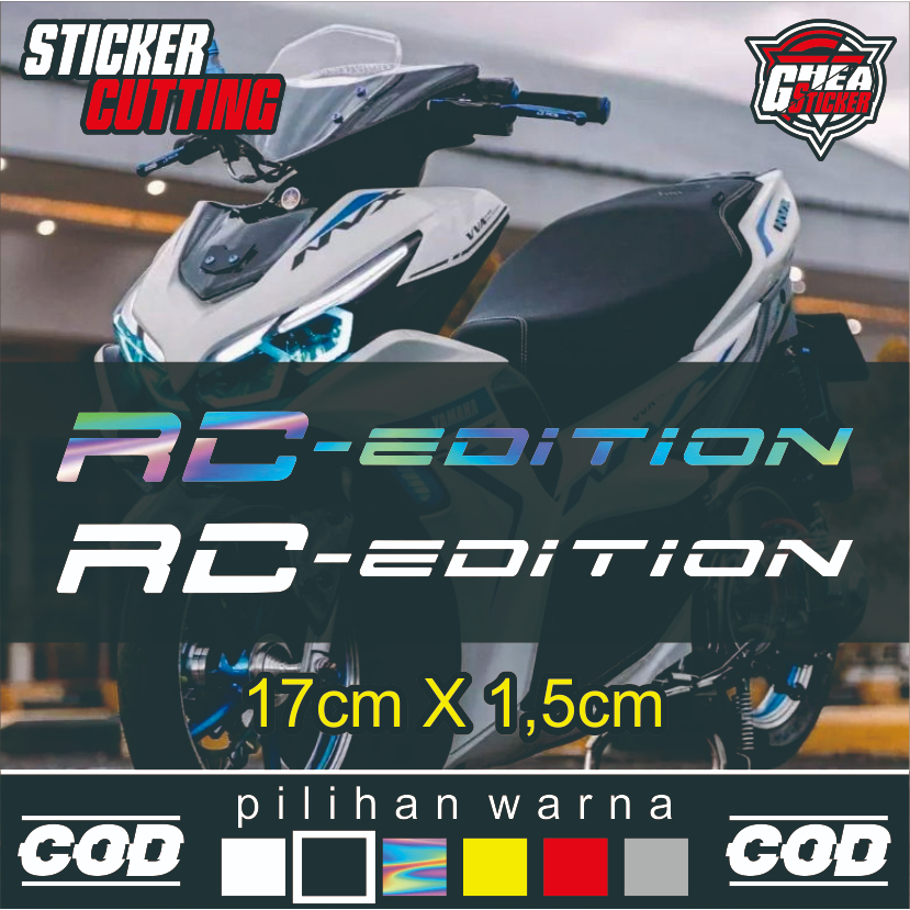 Sticker Cutting RC EDITION Shock Depan Motor - Stiker Shock Depan Motor Matic
