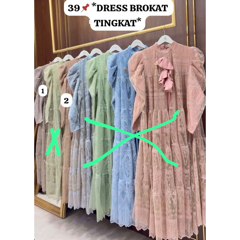 Dress Brokat Tingkat Shellasaukia
