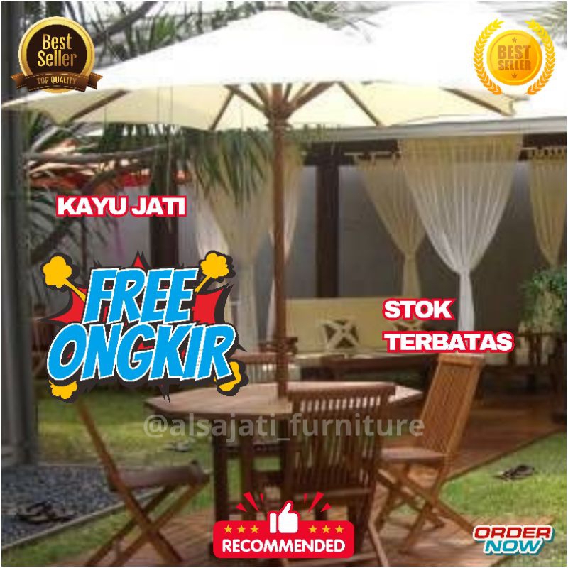 Set Meja Payung Outdour Meja Payung Taman Tenda Payung Cafe Meja Payung Pantai