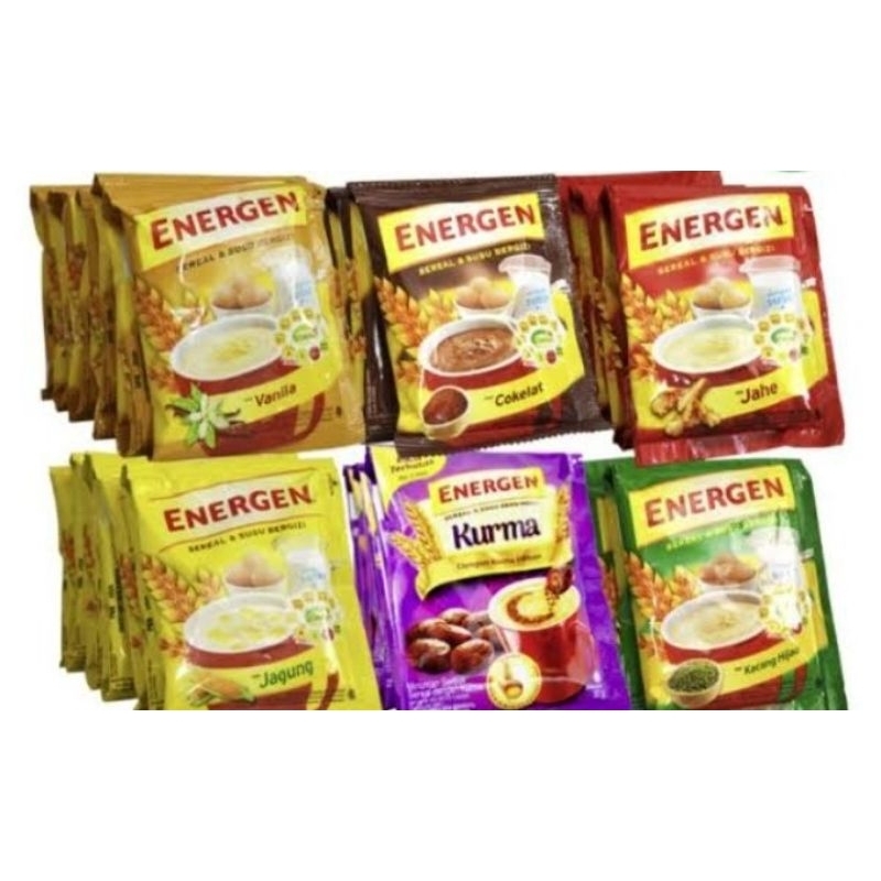 

Energen berat 30 gram x 10 sachet