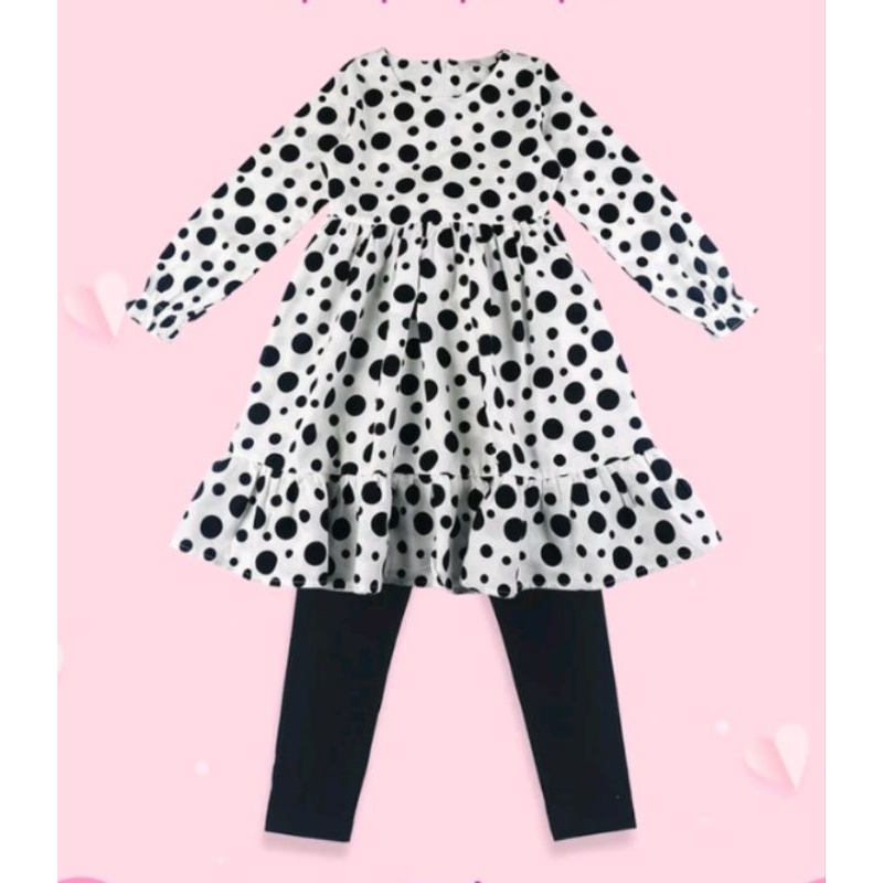 One set anak dress anak perempuan KIDS ICON