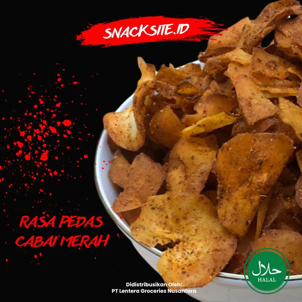 

Keripik Singkong - Rasa Pedas Cabai Merah 250gr