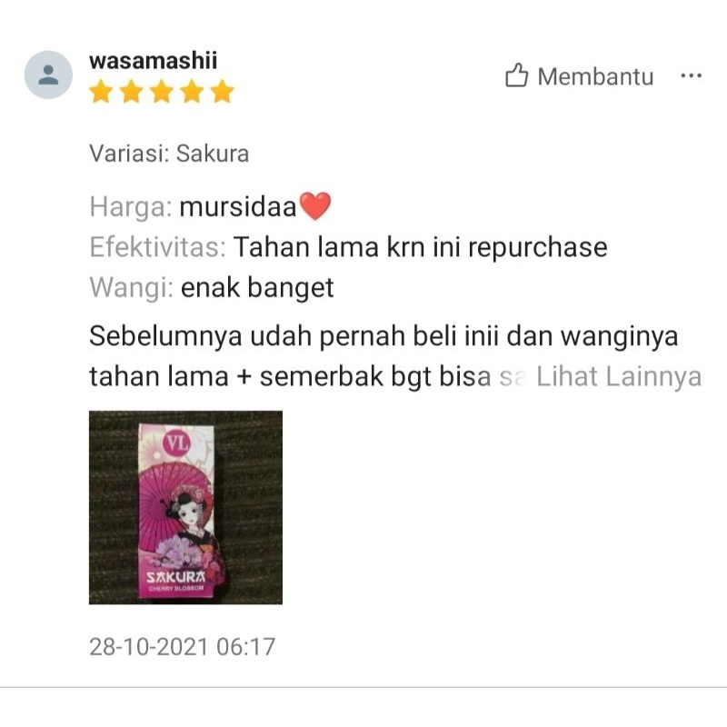 Disc Sakura/Chery Blossom Vl Scent Parfum Mobil/Pengharum Mobil/Car Airfreshener / Minimal Order
