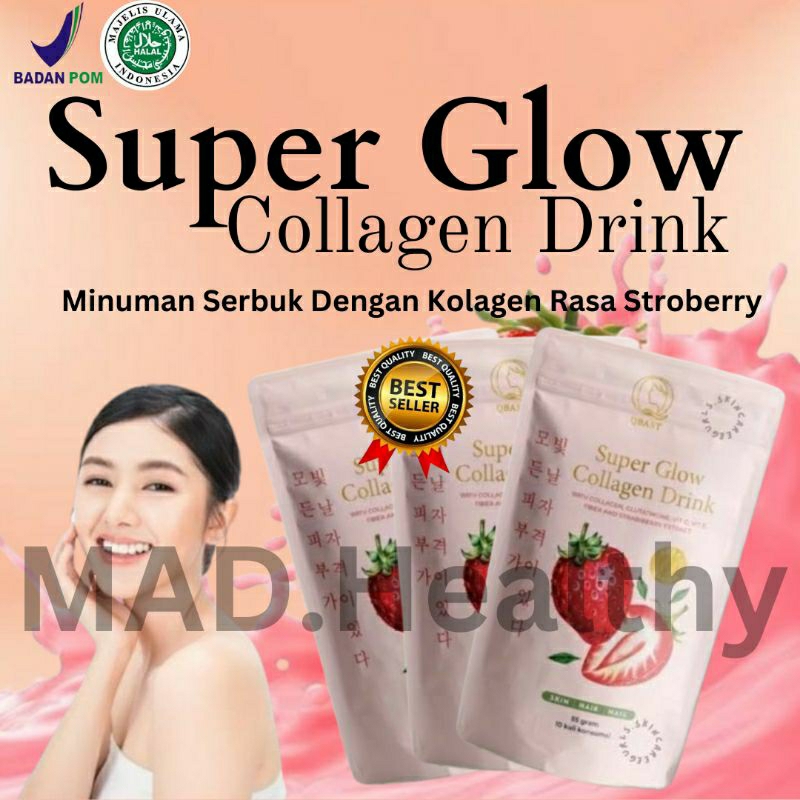 SUPER GLOW Collagen Beauty Drink minuman kolagen pemutih badan Asli Ori BPOM