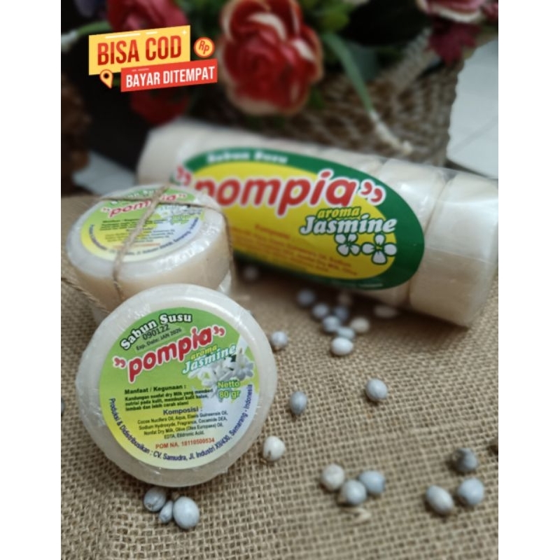 POMPIA SABUN SUSU JASMINE BULAT (80Gr)