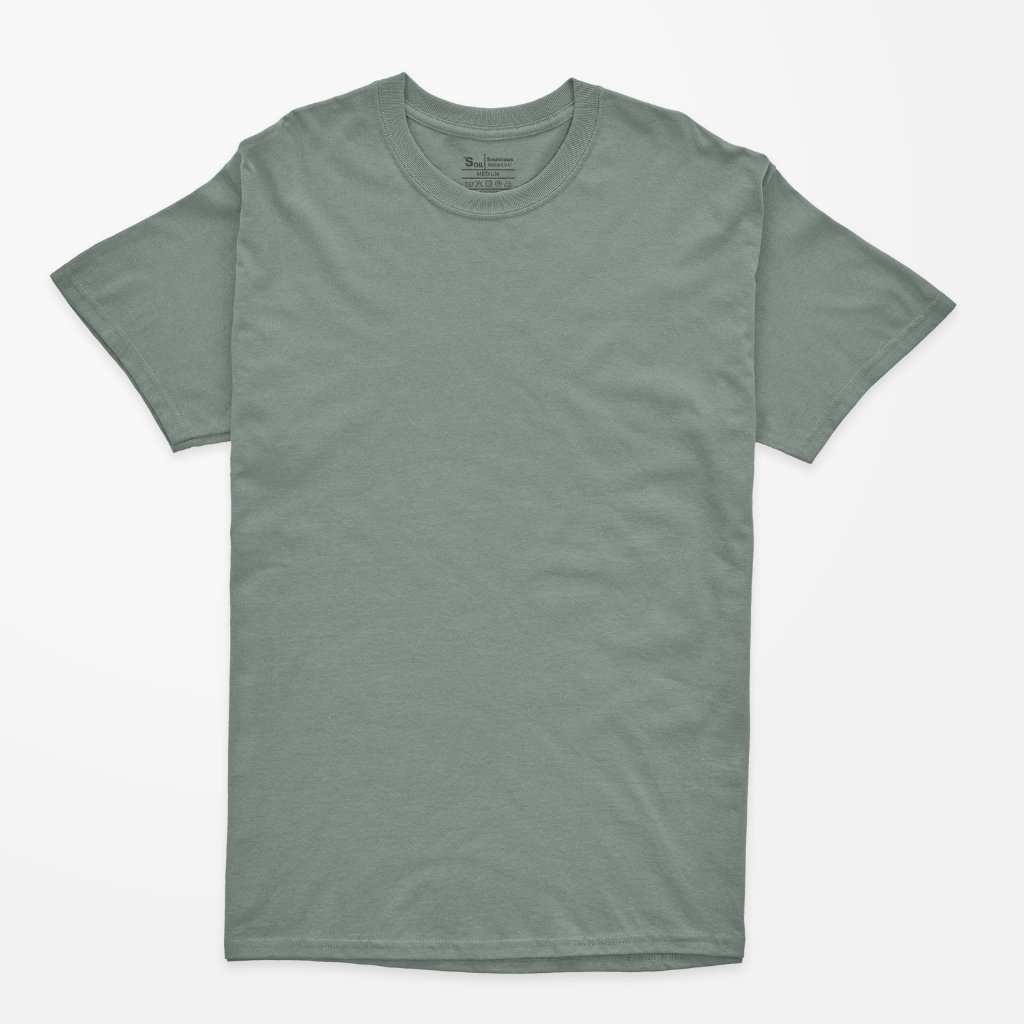 Blank T-shirt Sage Green (Kaos Polos Sage Green Lengan Pendek)
