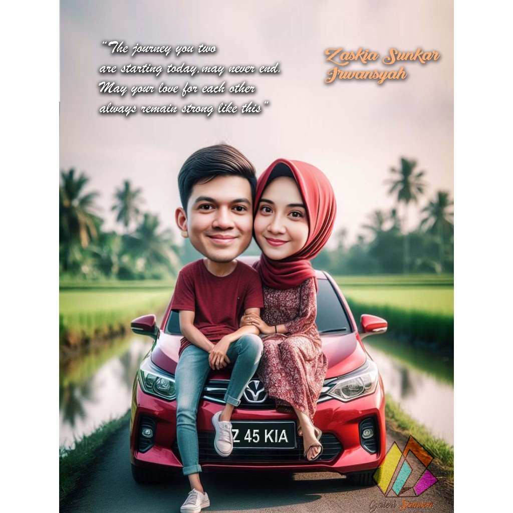 Bikin Karikatur Hadiah dan kenang kenangan
