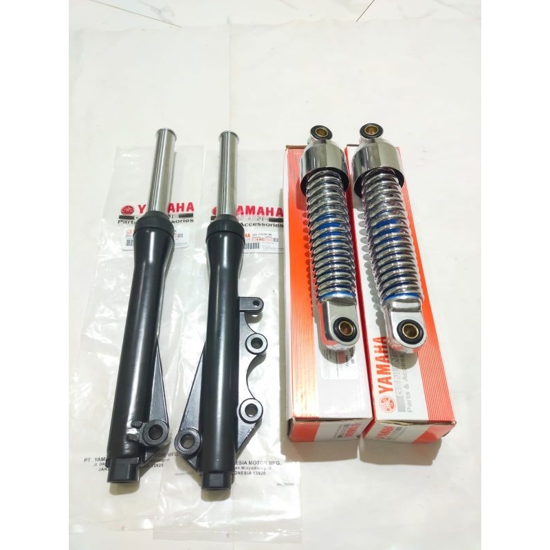 Shock breaker belakang+As shock tabung depan yamaha Vega R lama Crypton Fiz R 4ST
