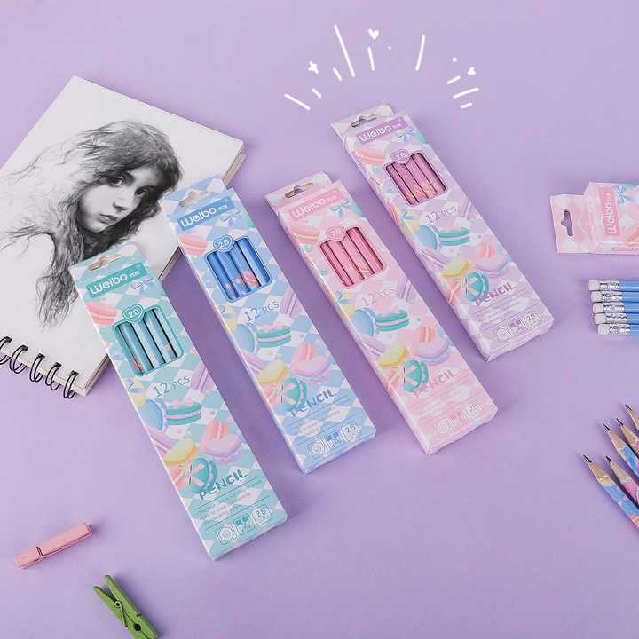 

1 LSN / 12 Pcs Pensil Weibo WB-9552 2B Fancy
