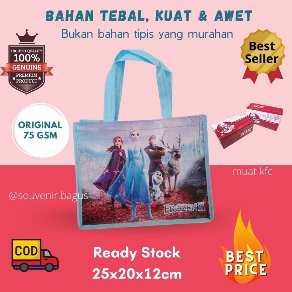 

Tas souvenir ultah frozen elsa olaf kristoff ulang tahun kartun princess