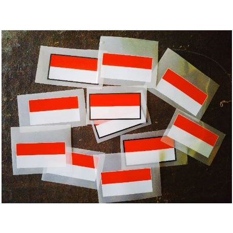 

Sablon Setrika DTF Bendera Merah Putih isi 4