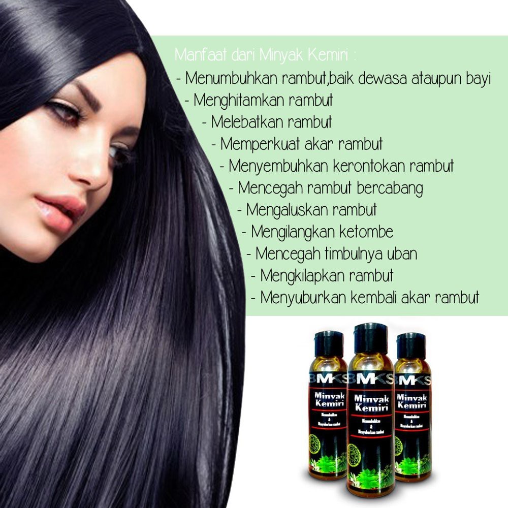 BMKS MINYAK KEMIRI BPOM  MENUMBUHKAN & MENYUBURKAN RAMBUT