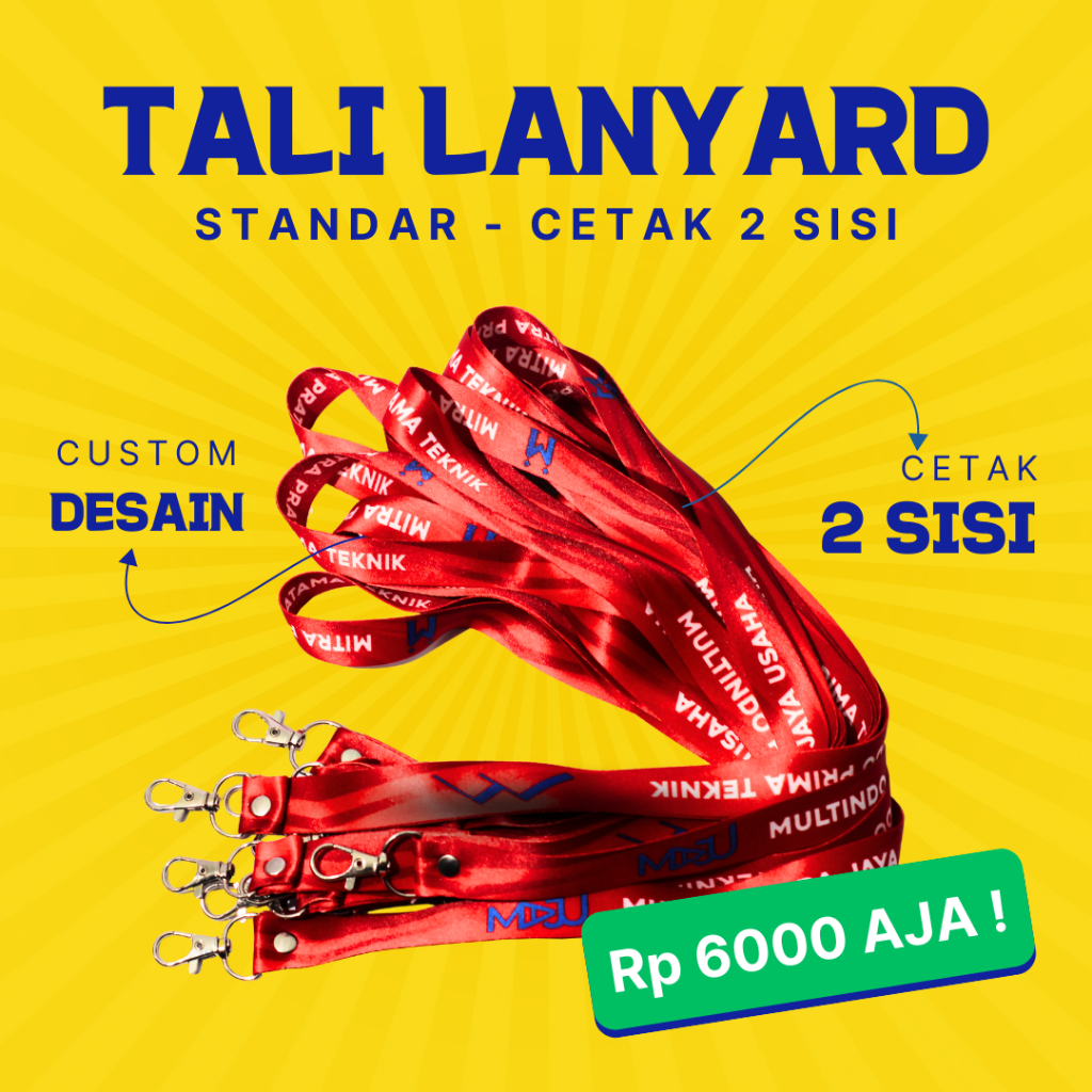 

Lanyard ID CARD STANDAR/ TALI ID CARD CUSTOM/Tali Layard printing/GANTUNGAN ID CARD FULLCOLOR CUSTOM/PRINT 2 SISI (LOGO/GAMBAR SENDIRI)n