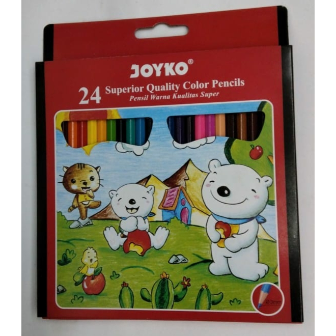 

Pensil Warna Joyko 24 W (CP-24PB) / Joyko Color Pencil 24Color