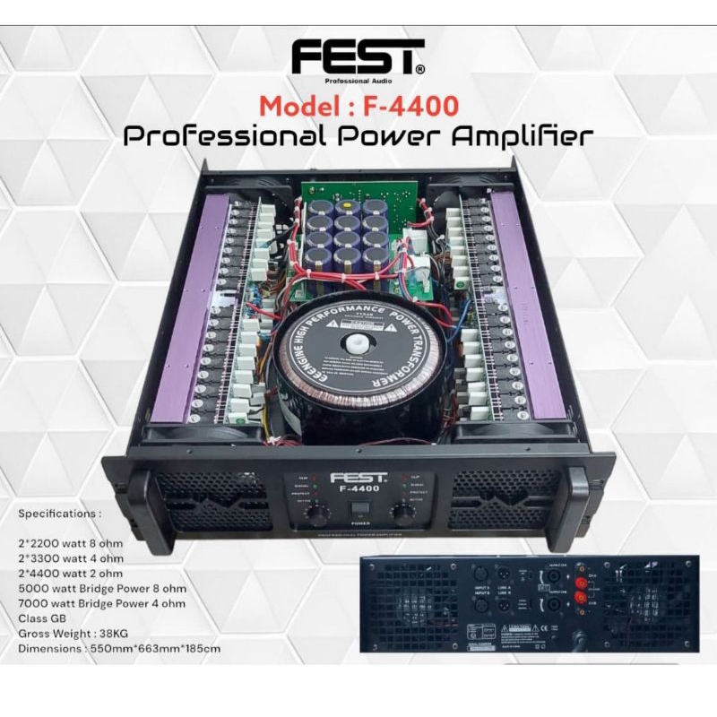 Power FEST F4400 Original Amplifier Fest F 4400 Class GB