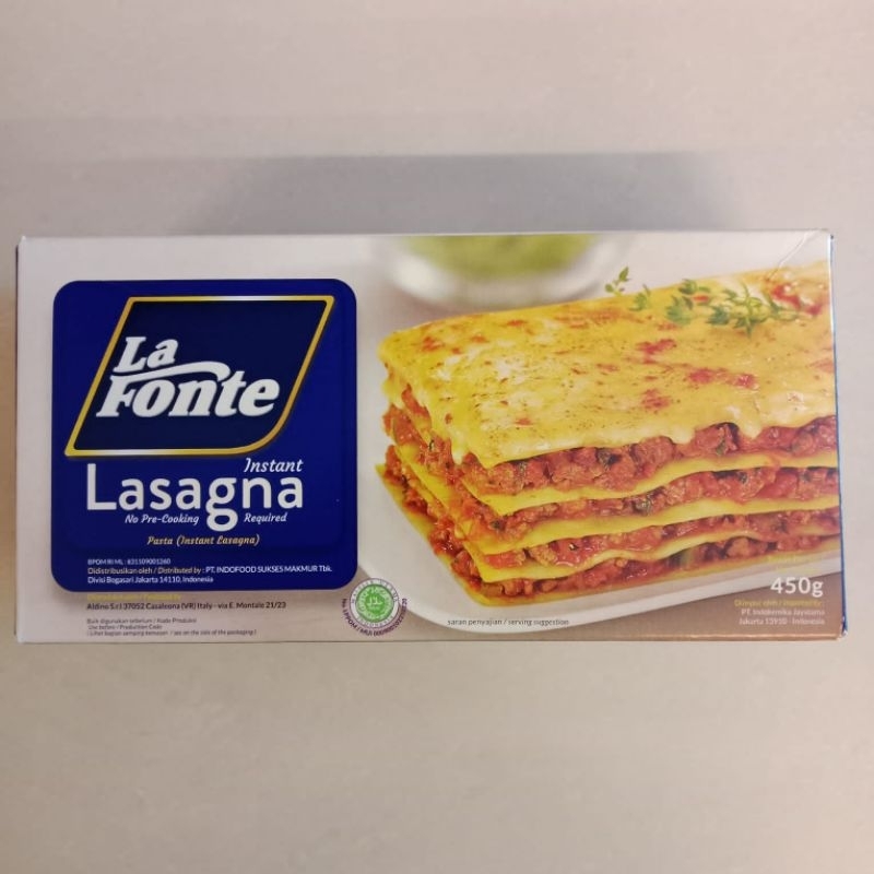 

La Fonte Lasagna 230/450 gr (Lasagna Instant)