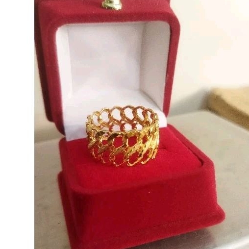 cincin bulat terawang emas 16karat kadar 700