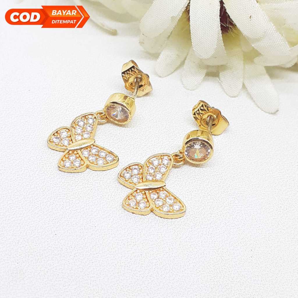 mytitanium-anting xuping lapis emas model kekinian wanita dewasa kwalitas terbaik FG73