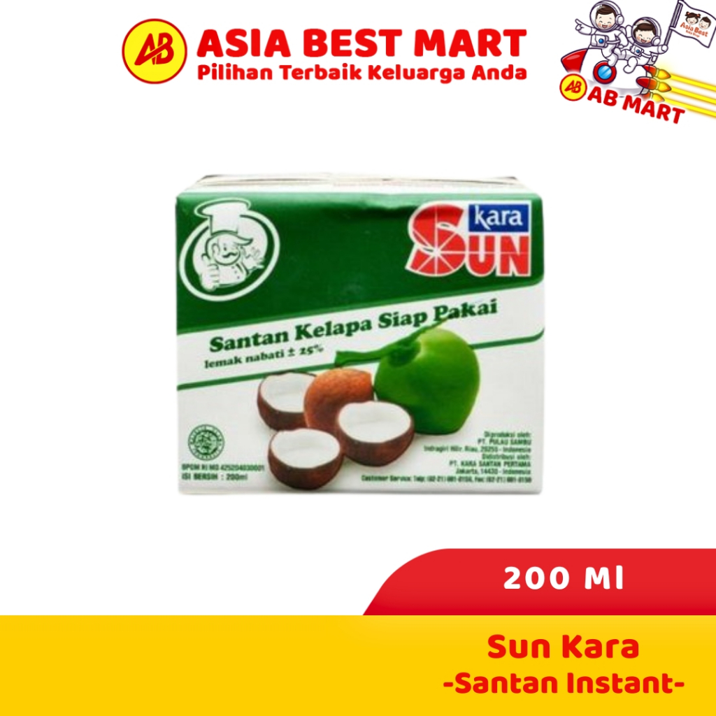 

Sun Kara Santan Kelapa 200 Ml Instant