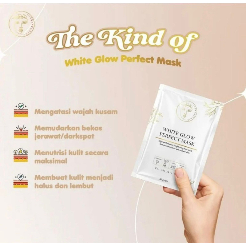 SKINFLAIR WHITE GLOW PERFECT MASK POWDER MASKER WHITENING GLOWING BY SKINFLAIR