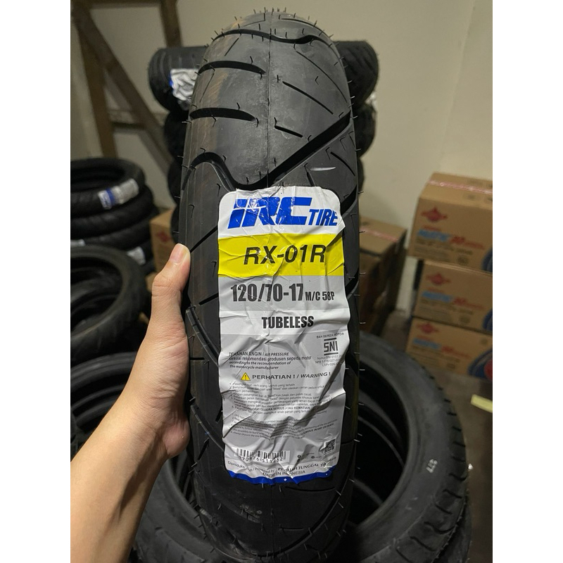 BAN IRC 120/70-17 M/C 58p RX-01R tubeless free pentil