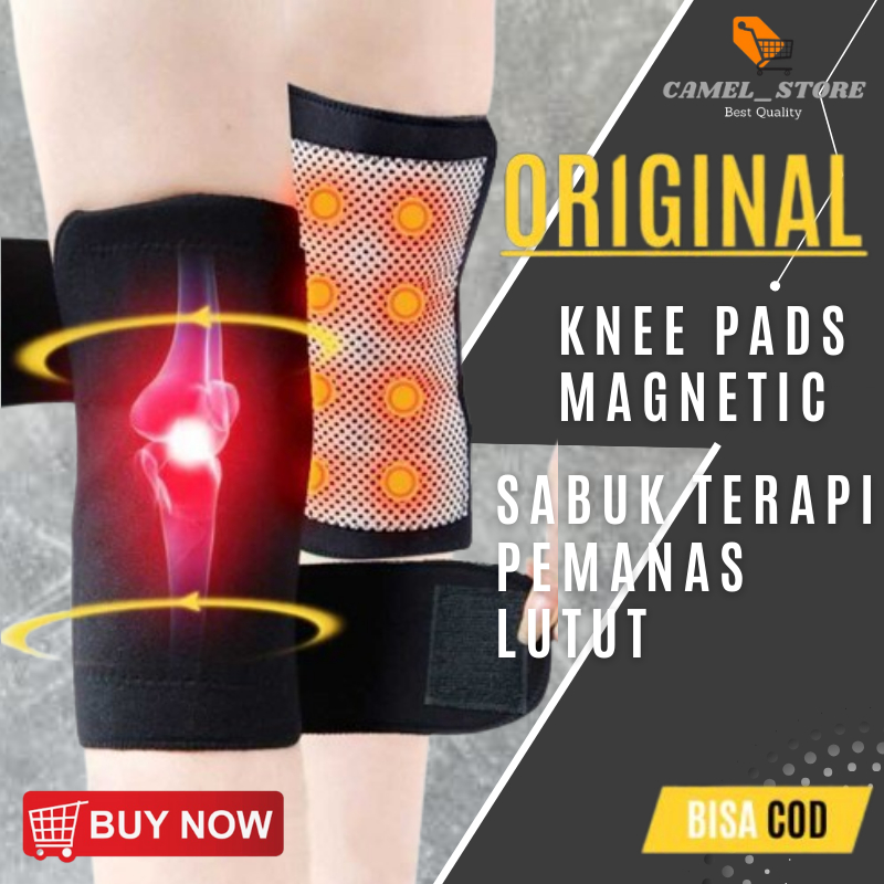 ALAT PELINDUNG LUTUT DAN TERAPI MAGNETIK SAKIT LUTUT OLAHRAGA LARI FUTSAL BOLA KNEE PAD RELAKSASI
