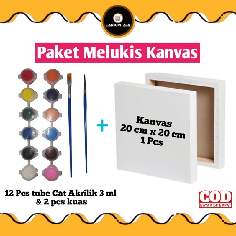 

Paket Melukis Kanvas 20 x 20 cm & 20 x 30 cm Dilengkapi Cat dan Kuas Murah