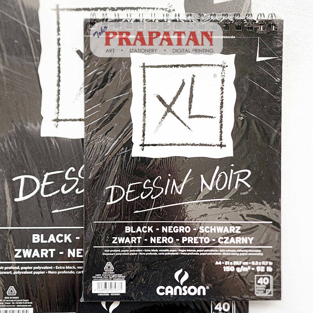 

Canson XL Dessin Noir A3 Extra Black | Black Drawing Pad | Buku Gambar Hitam