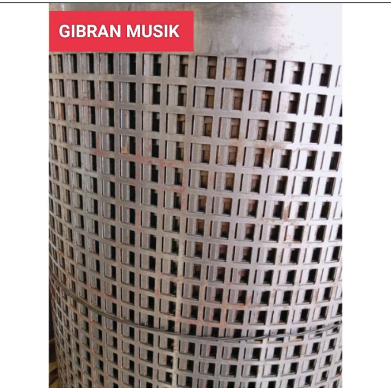 GRILL RAM BOX BESI SPEAKER 120 x 240 LUBANG KOTAK