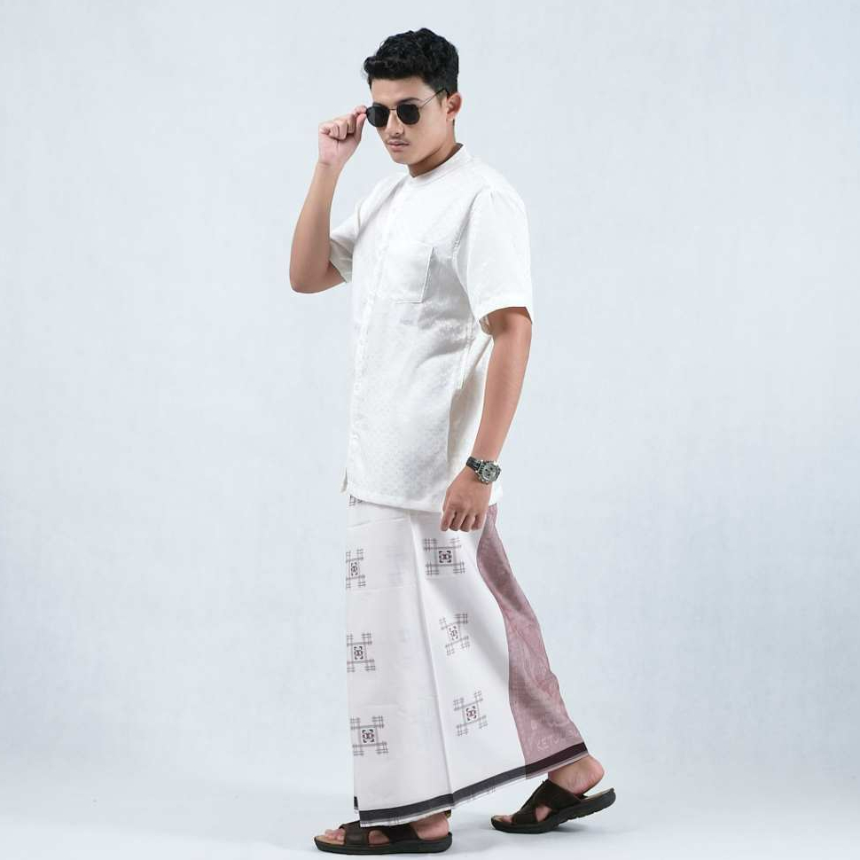 Sarung KETJUBUNG PLATINUM SPP 010 (Songket Pancingan Polos) Putih